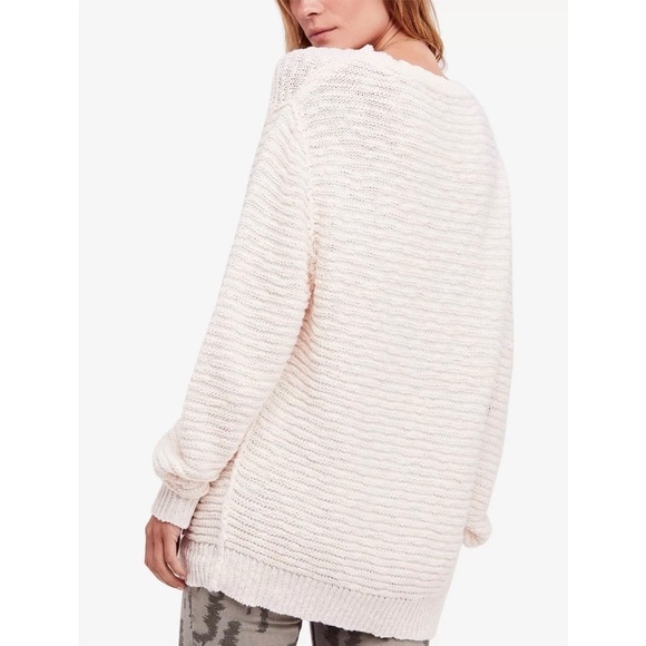 Free People Menace Cream Ivory Tunic Sweater - Picture 11 of 12